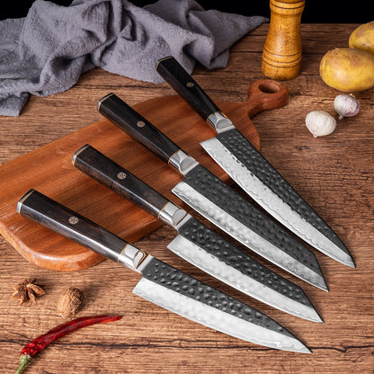 OEM DK-BA Series Ebony Wood Handle Damascus VG10 Steel Knife Set