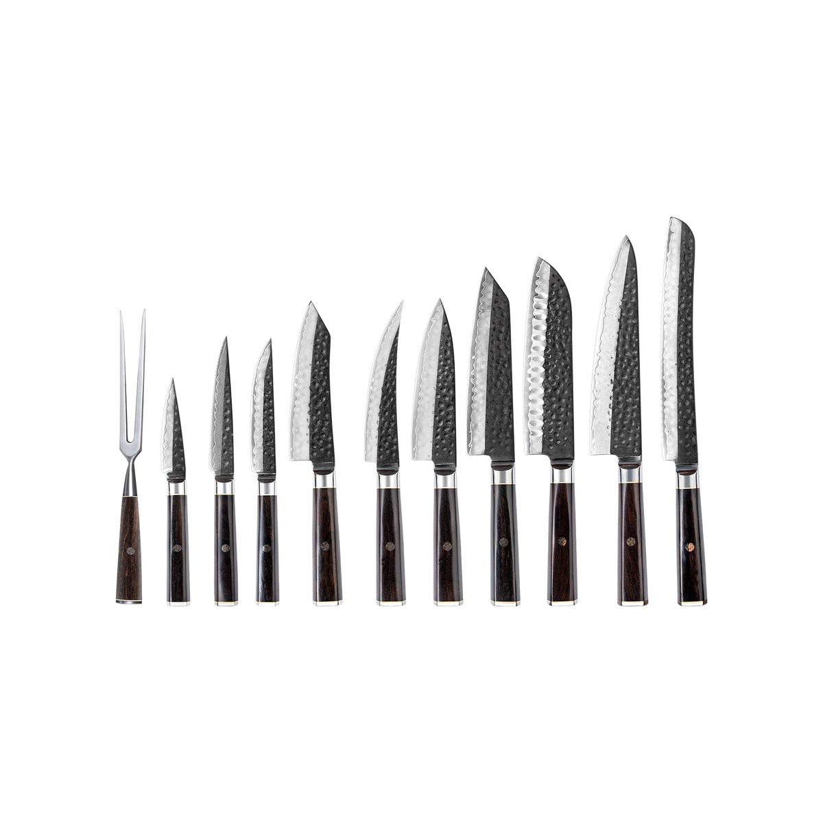 OEM DK-BA Series Ebony Wood Handle Damascus VG10 Steel Knife Set