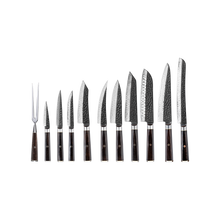 OEM DK-BA Series Ebony Wood Handle Damascus VG10 Steel Knife Set