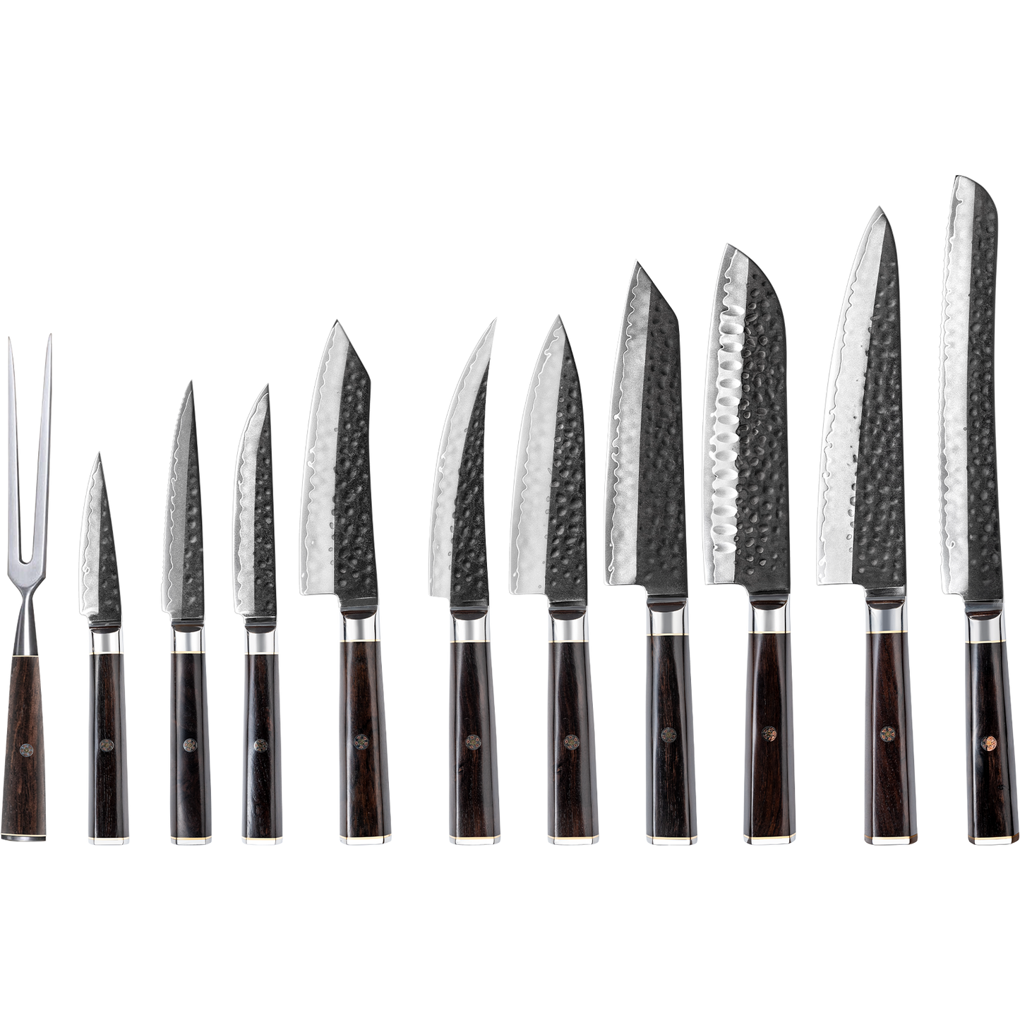 OEM DK-BA Series Ebony Wood Handle Damascus VG10 Steel Knife Set