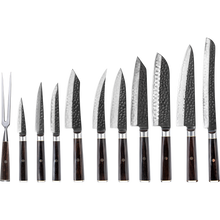 OEM DK-BA Series Ebony Wood Handle Damascus VG10 Steel Knife Set