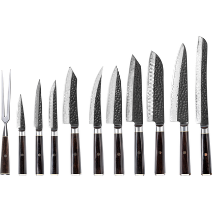OEM DK-BA Series Ebony Wood Handle Damascus VG10 Steel Knife Set