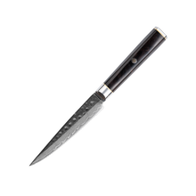 OEM DK-BA Series Ebony Wood Handle Damascus VG10 Steel 5''Utility Knife