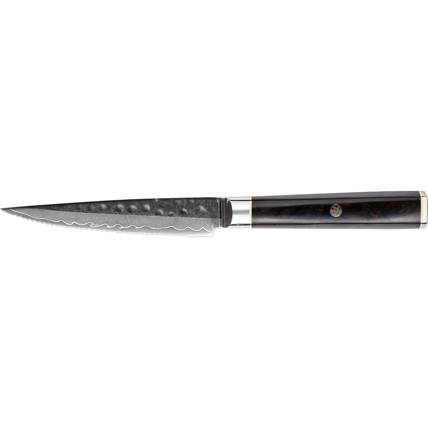 OEM DK-BA Series Ebony Wood Handle Damascus VG10 Steel 5''Utility Knife