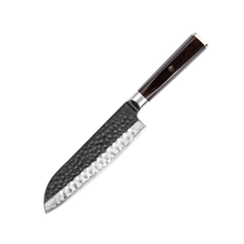 OEM DK-BA Series Ebony Wood Handle Damascus VG10 Steel 7''Santoku Knife