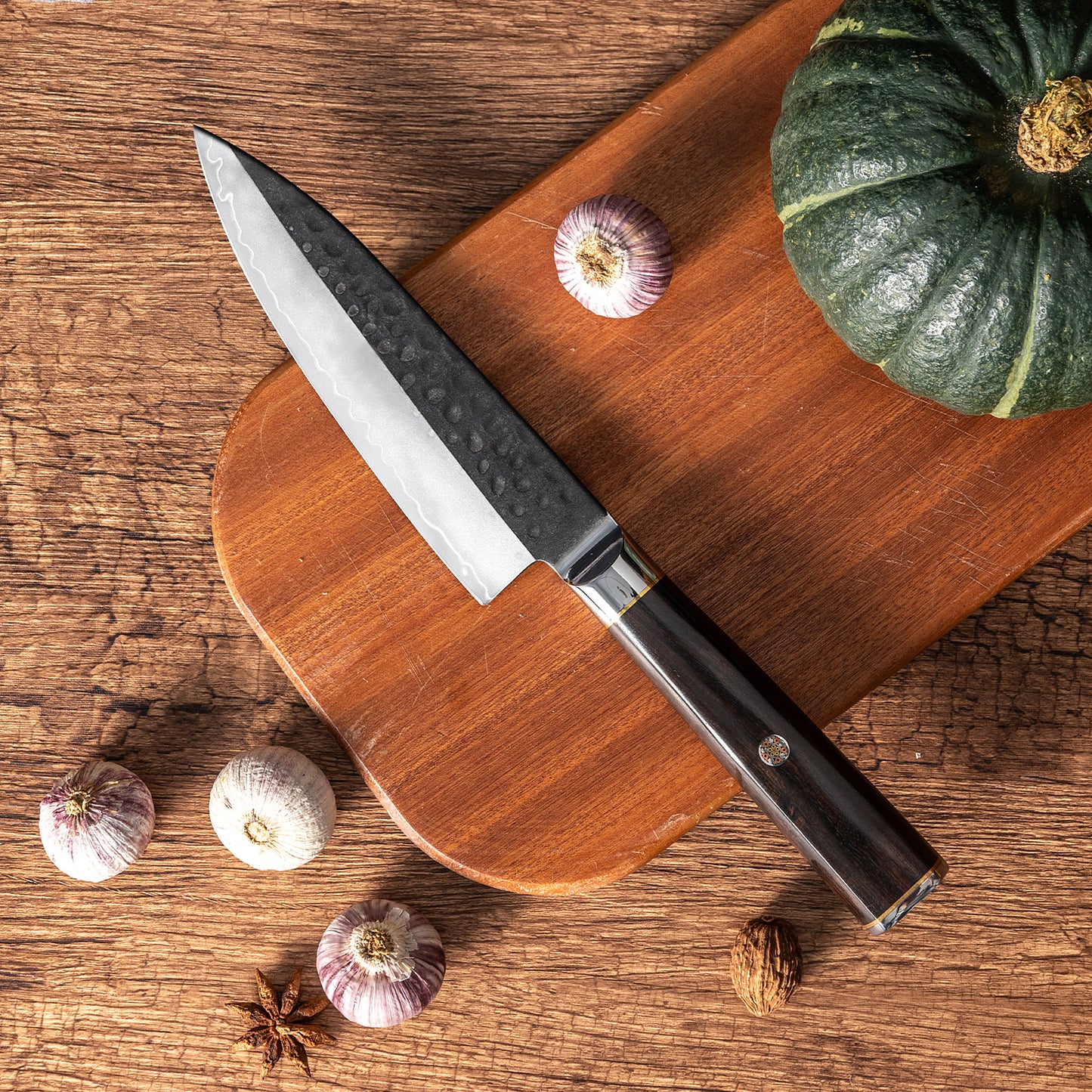 OEM DK-BA Series Ebony Wood Handle Damascus VG10 Steel 6''Chef Knife