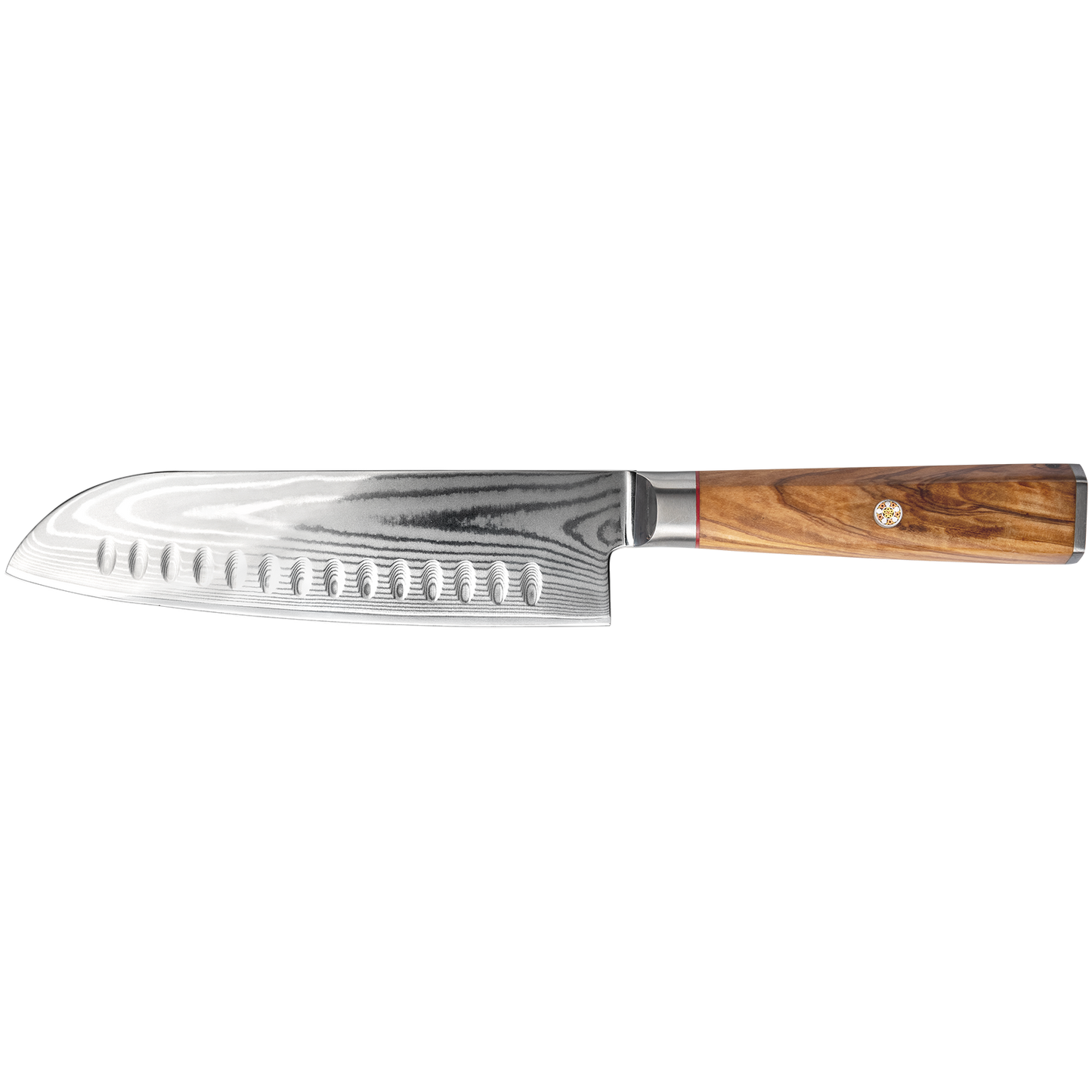 OEM DK-BD Series Olive Wood Handle Damascus AUS10 Steel 8'' Santoku Knife