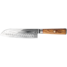 OEM DK-BD Series Olive Wood Handle Damascus AUS10 Steel 8'' Santoku Knife
