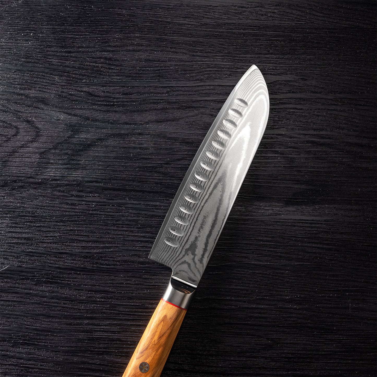 OEM DK-BD Series Olive Wood Handle Damascus AUS10 Steel 8'' Santoku Knife