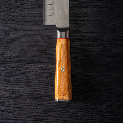 OEM DK-BD Series Olive Wood Handle Damascus AUS10 Steel 8'' Santoku Knife
