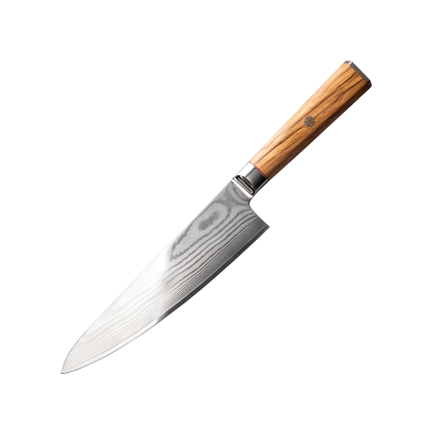 OEM DK-BD Series Olive Wood Handle Damascus AUS10 Steel 8''Chef Knife