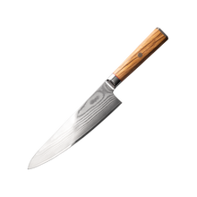 OEM DK-BD Series Olive Wood Handle Damascus AUS10 Steel 8''Chef Knife