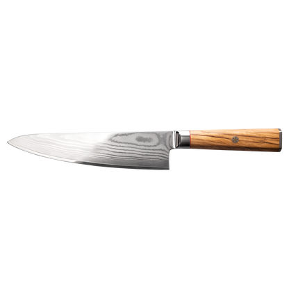 OEM DK-BD Series Olive Wood Handle Damascus AUS10 Steel 8''Chef Knife