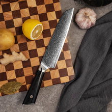 OEM DK-LK Series G10 Handle Damascus AUS-10V Steel 7" Santoku Knife