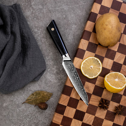 OEM DK-LK Series G10 Handle Damascus AUS-10V Steel 5" Utility Knife