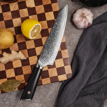 OEM DK-LK Series G10 Handle Damascus AUS-10V Steel 8" Chef Knife