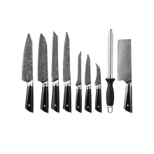 OEM DK-LK Series G10 Handle Damascus AUS-10V Steel Knife Set