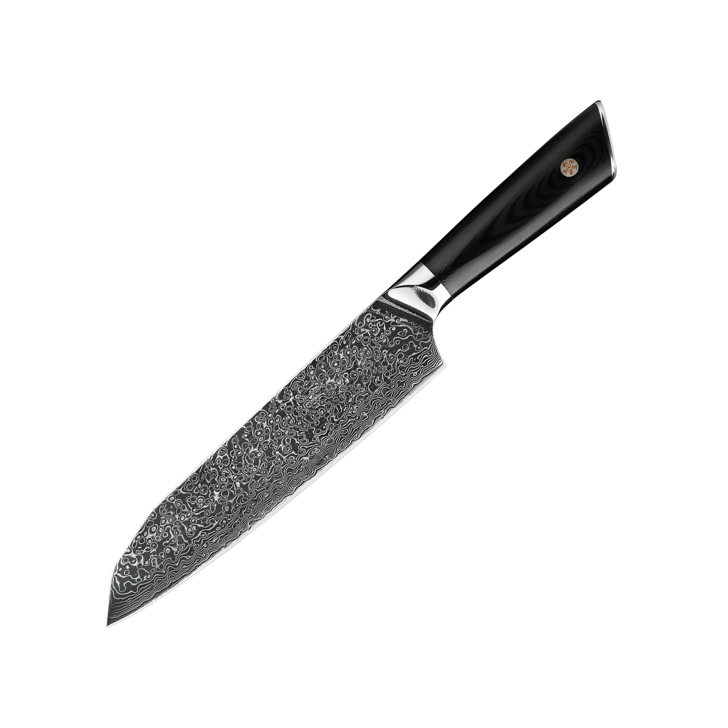 OEM DK-LK Series G10 Handle Damascus AUS-10V Steel 7" Santoku Knife