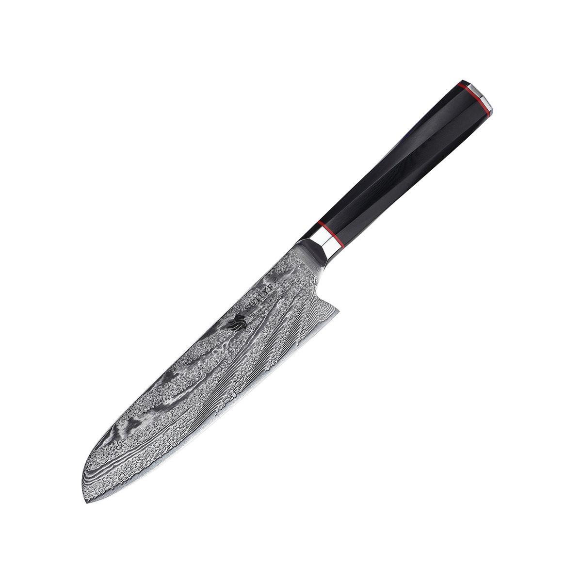 OEM DK-AK Series G10 Handle Damascus AUS-10V Steel 7" Santoku Knife
