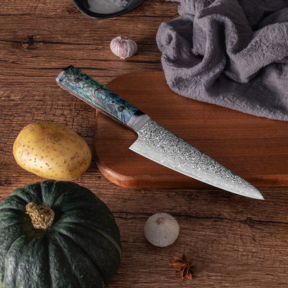 OEM DK-BZ Series Resin Shell Handle Damascus VG10 Steel 6.5" Kirisuke Knife