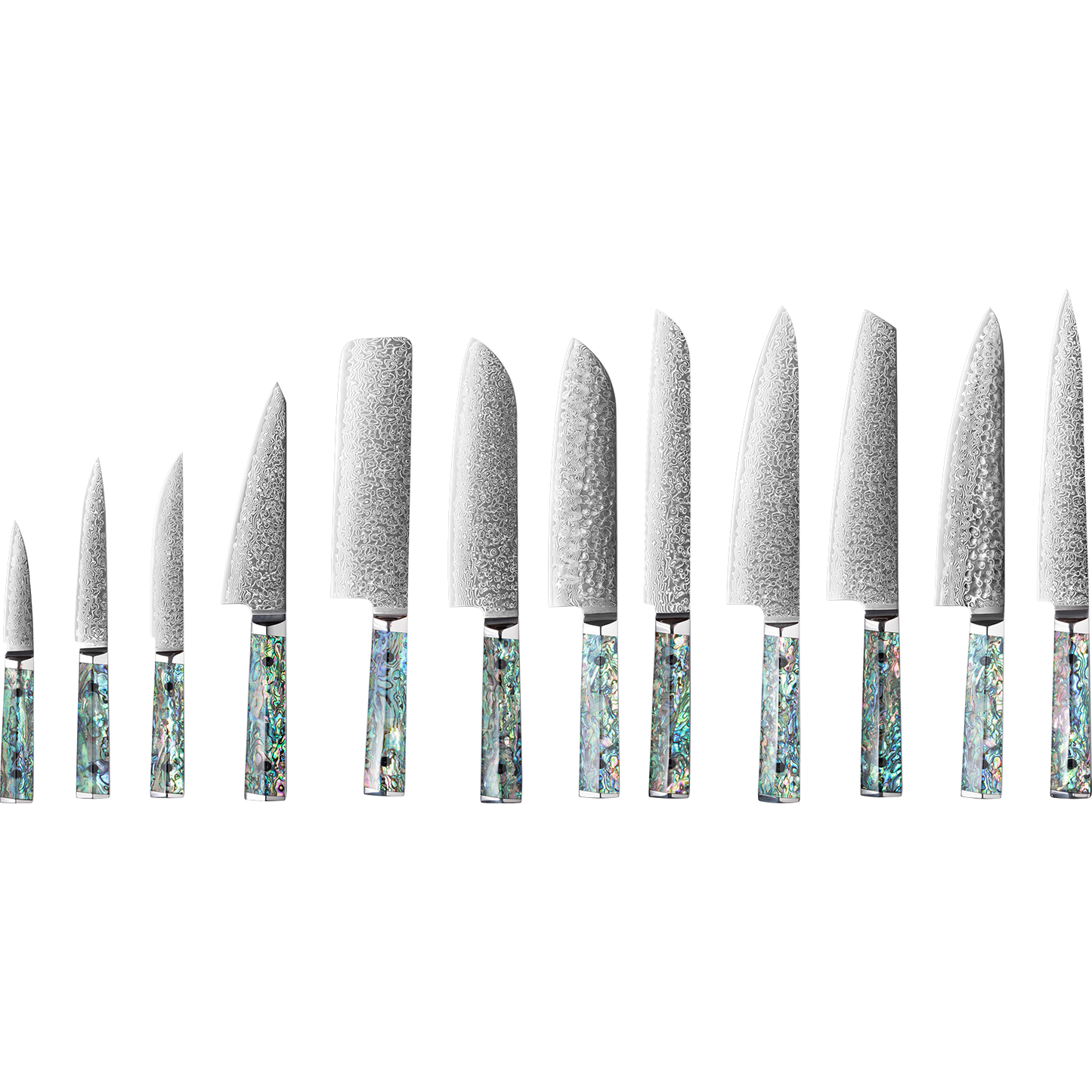 OEM DK-BZ Series Resin Shell Handle Damascus VG10 Steel Knife Set