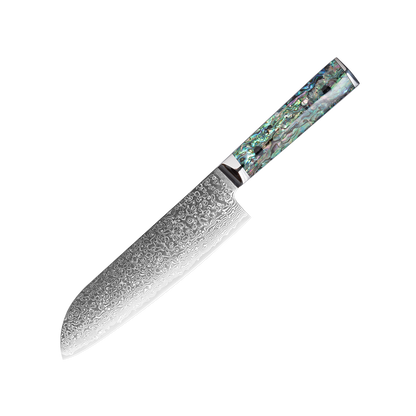OEM DK-BZ Series Resin Shell Handle Damascus VG10 Steel 7" Sankuto Knife