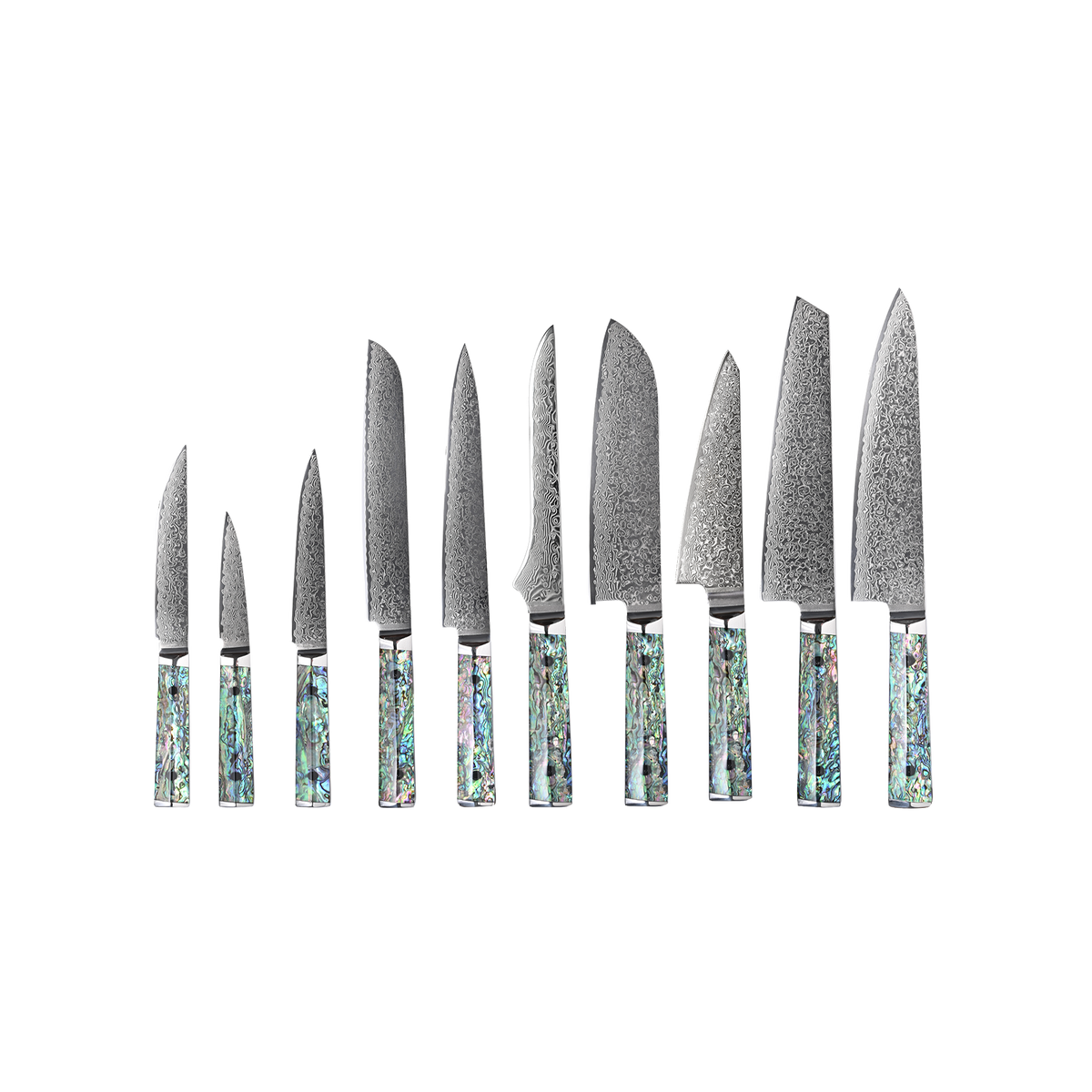 OEM DK-BZ Series Resin Shell Handle Damascus VG10 Steel Knife Set