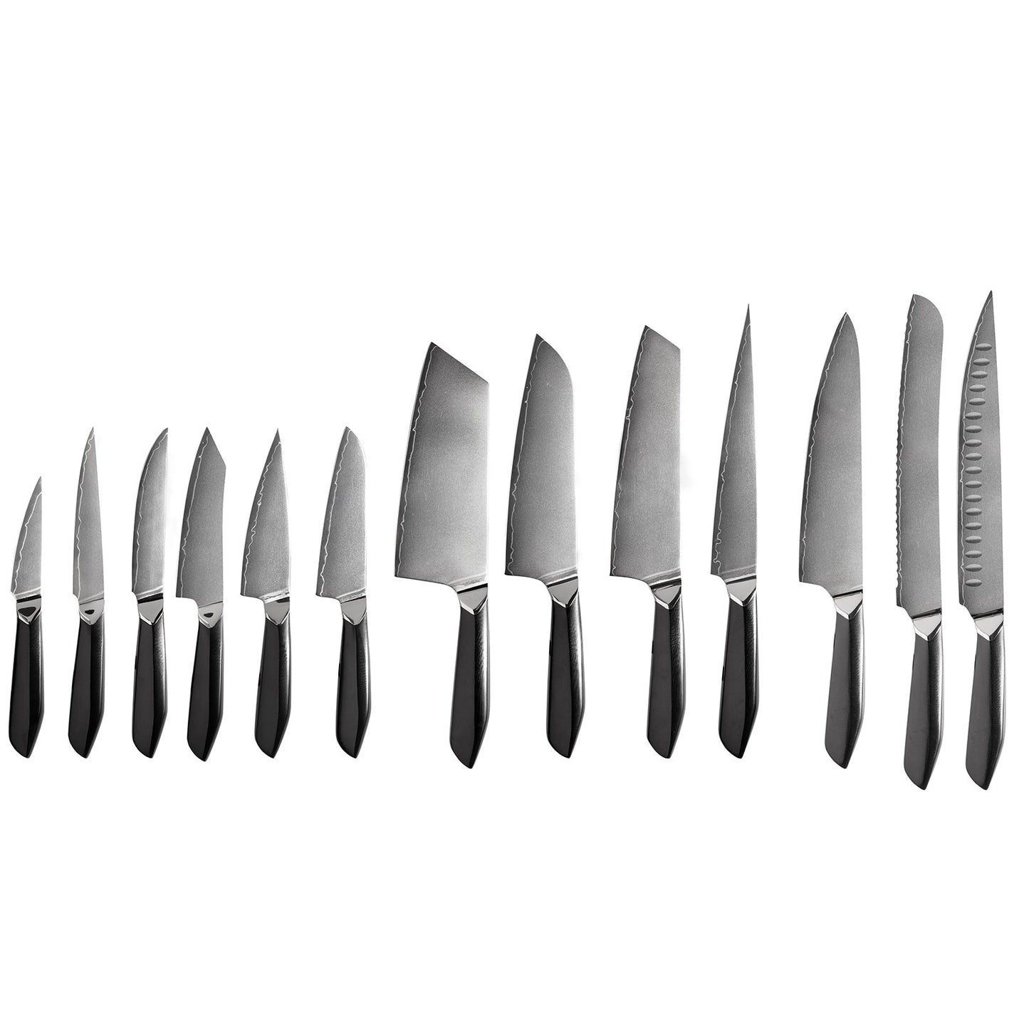 OEM DK-HXH-3L Series G10 Handle Damascus AUS10 Steel Knife Set
