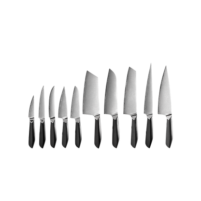 OEM DK-HXH-3L Series G10 Handle Damascus AUS10 Steel Knife Set