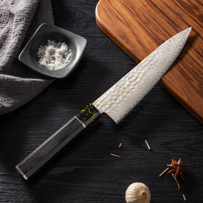 OEM DK-HB Series G10 Handle Damascus AUS-10V Steel 8" Kitchen Knife