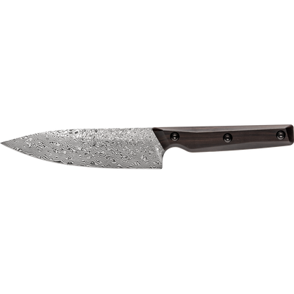 OEM DK-QRDF Series Ebony Wood Handle Coreless Damascus VG10 Steel 6" Kitchen Knife