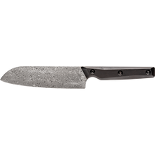 OEM DK-QRDF Series Ebony Wood Handle Coreless Damascus VG10 Steel 6" Santoku Knife