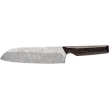 OEM DK-QRDF Series Ebony Wood Handle Coreless Damascus VG10 Steel 7" Santoku Knife