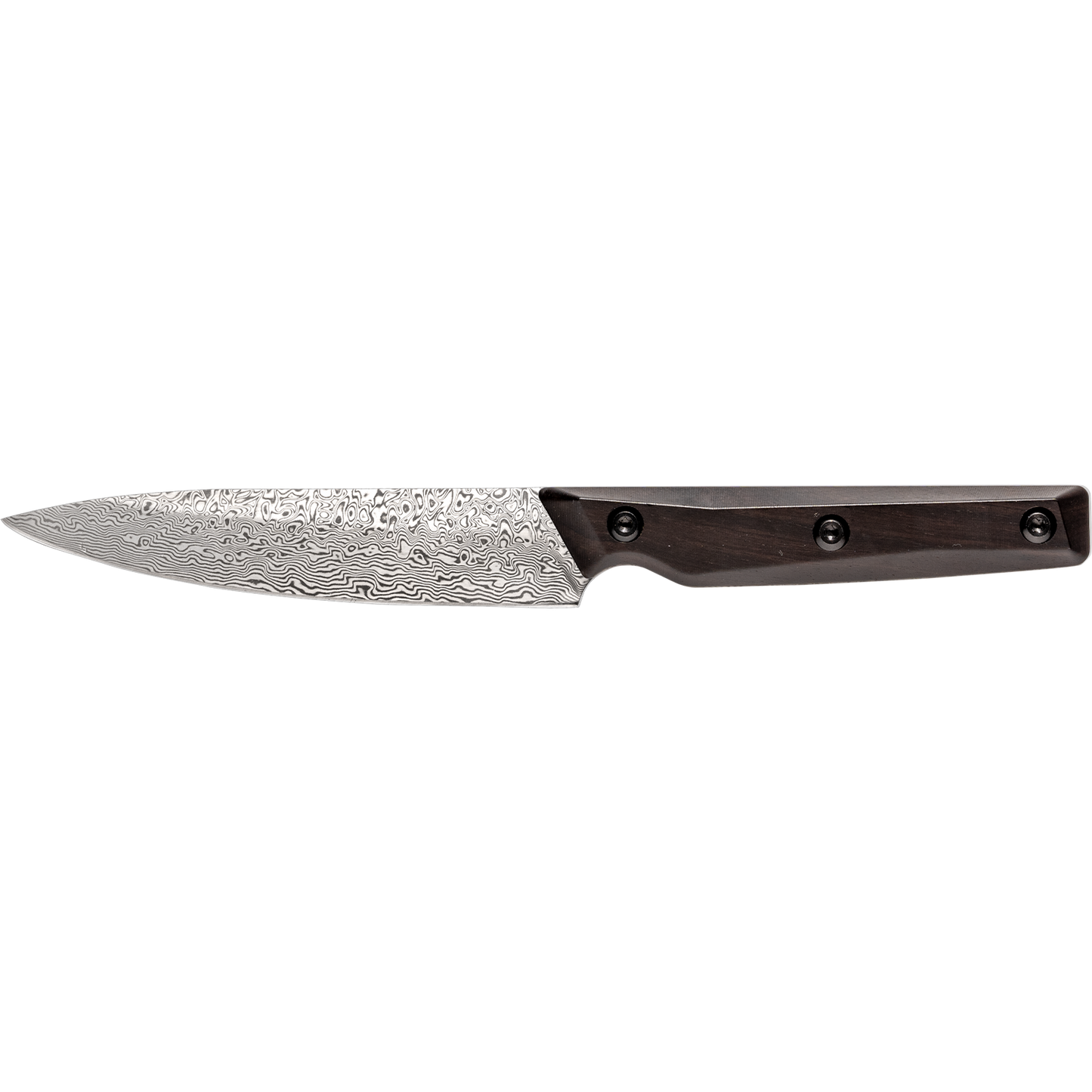 OEM DK-QRDF Series Ebony Wood Handle Coreless Damascus VG10 Steel 5" Utillity Knife