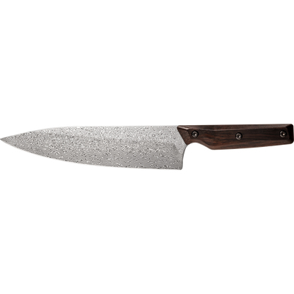 OEM DK-QRDF Series Ebony Wood Handle Coreless Damascus VG10 Steel 8''Kitchen Knife