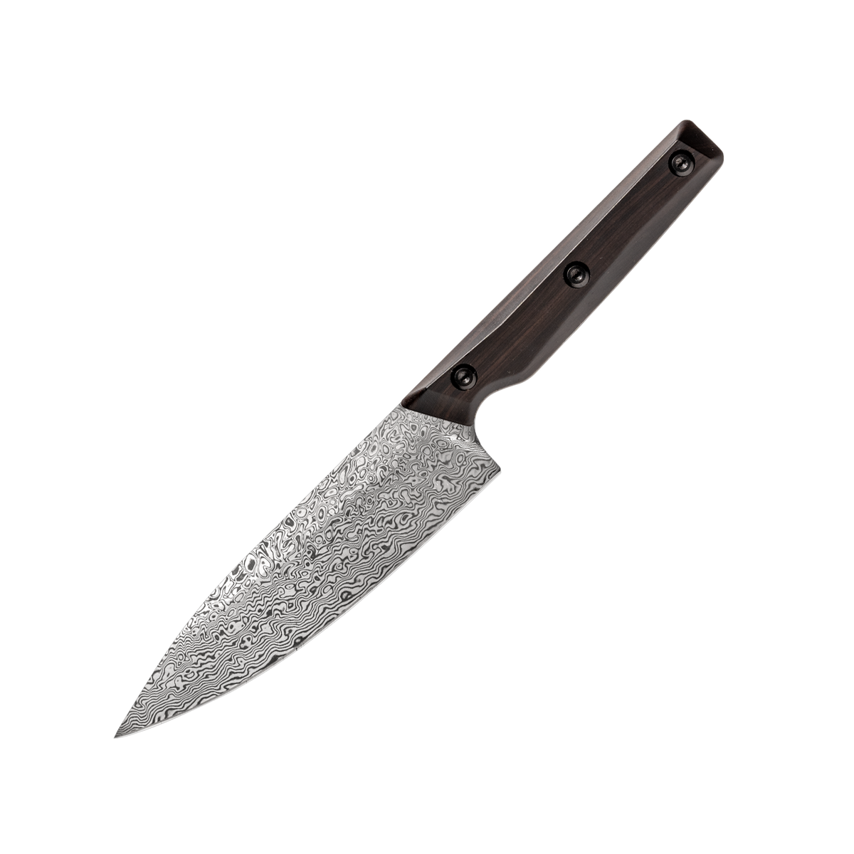 OEM DK-QRDF Series Ebony Wood Handle Coreless Damascus VG10 Steel 6" Kitchen Knife