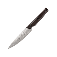 OEM DK-QRDF Series Ebony Wood Handle Coreless Damascus VG10 Steel 5" Utillity Knife