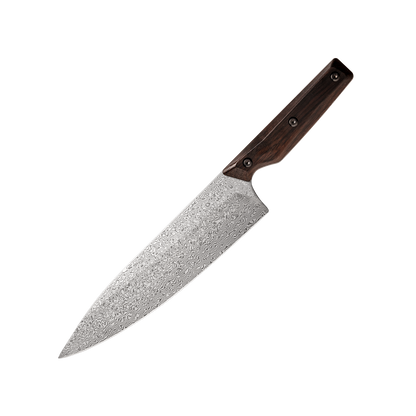 OEM DK-QRDF Series Ebony Wood Handle Coreless Damascus VG10 Steel 8''Kitchen Knife
