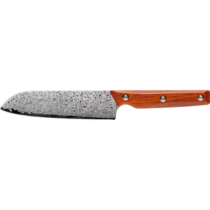 OEM DK-QRD Series Rosewood Handle Damascus VG10 Steel 6" Santoku Knife
