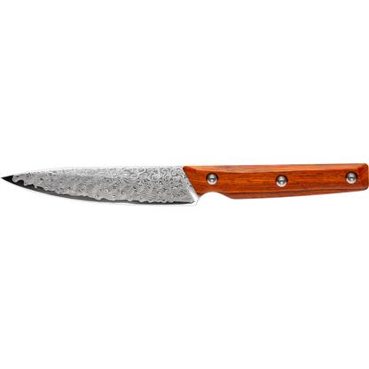 OEM DK-QRD Series Rosewood Handle Damascus VG10 Steel 5" Utility Knife