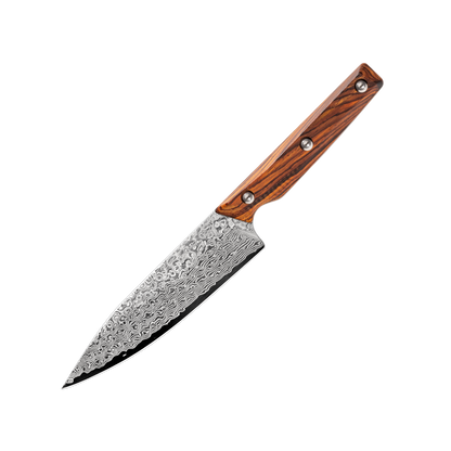 OEM DK-QRD Series Rosewood Handle Damascus VG10 Steel 6" Santoku Knife
