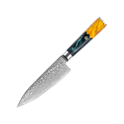 OEM DK-VF Series Resin with Stabilized Wood Handle Damascus VG10 Steel 6" Chef Knife