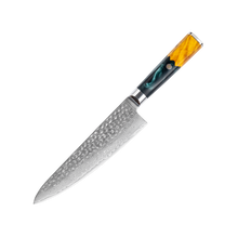OEM DK-VF Series Resin with Stabilized Wood Handle Damascus VG10 Steel 8" Chef Knife