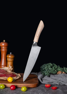 DK-YC Series Damascus VG10 Steel Pakka Wood  Handle Chef Knife Knife Set