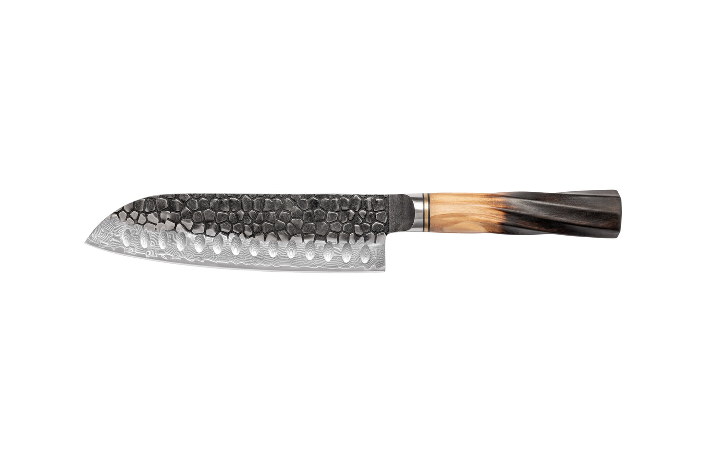 REVO Series Damascus VG10 67 Layers Steel Half Carbonization Olive Wood Handle Chef Knife Knife Set