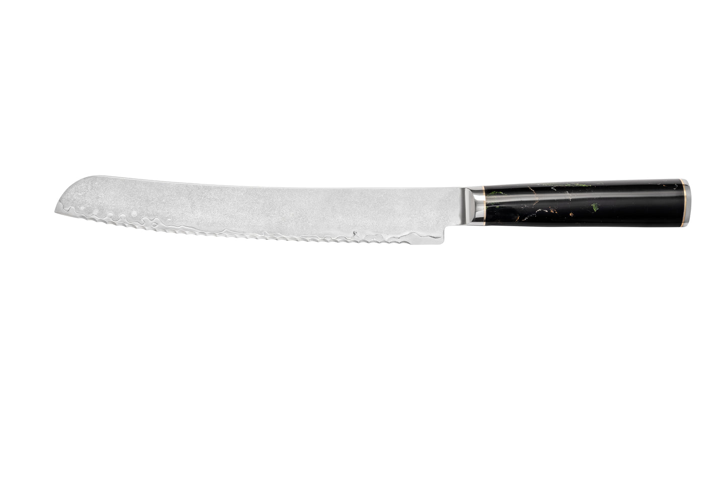 NOVA Series Imported Japanese Damascus AUS10 Steel, 3 Layers Blade Black Resin with Colors Handle Chef Knife Knife Set