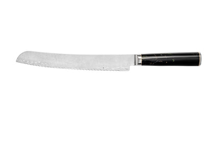 NOVA Series Imported Japanese Damascus AUS10 Steel, 3 Layers Blade Black Resin with Colors Handle Chef Knife Knife Set