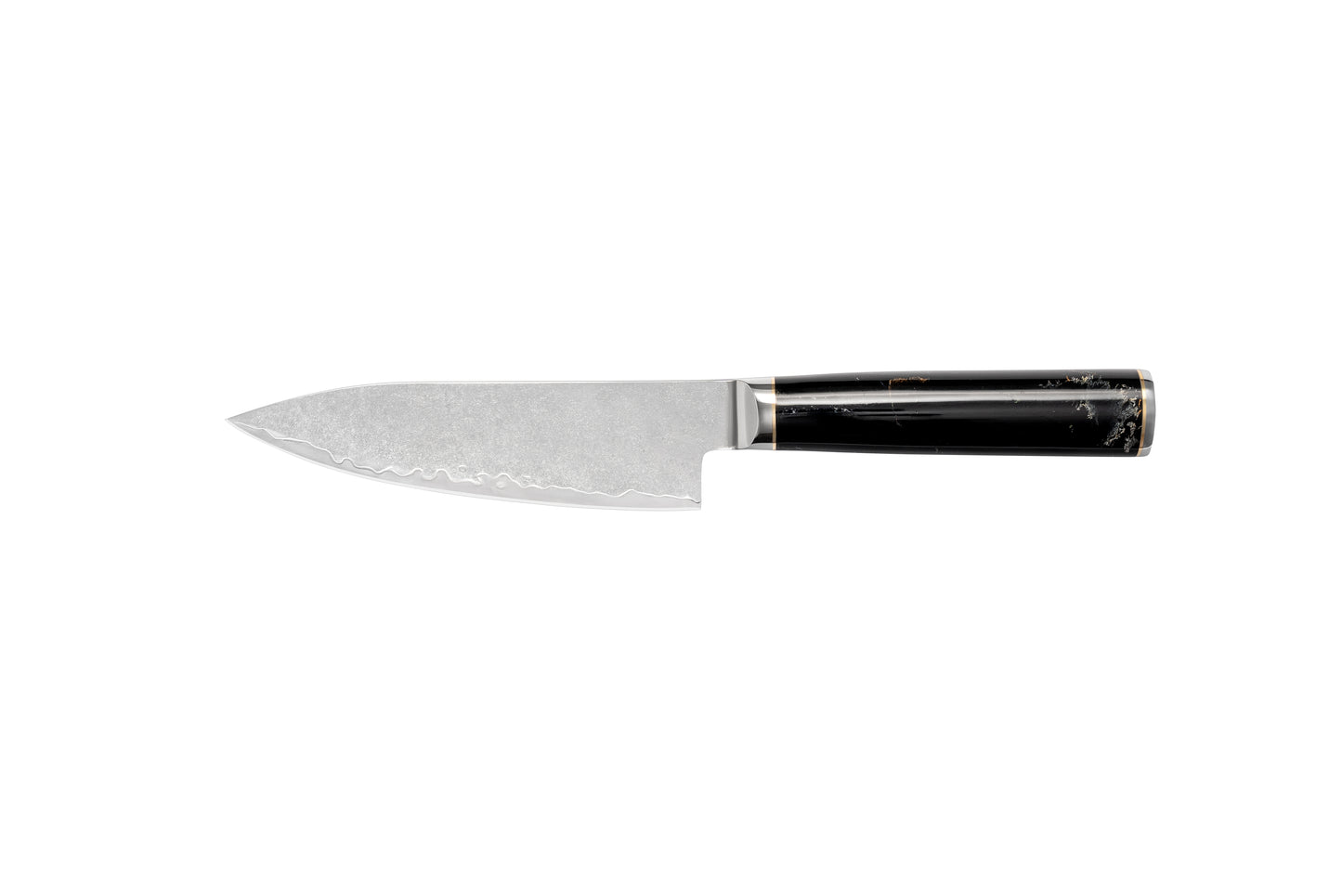 NOVA Series Imported Japanese Damascus AUS10 Steel, 3 Layers Blade Black Resin with Colors Handle Chef Knife Knife Set