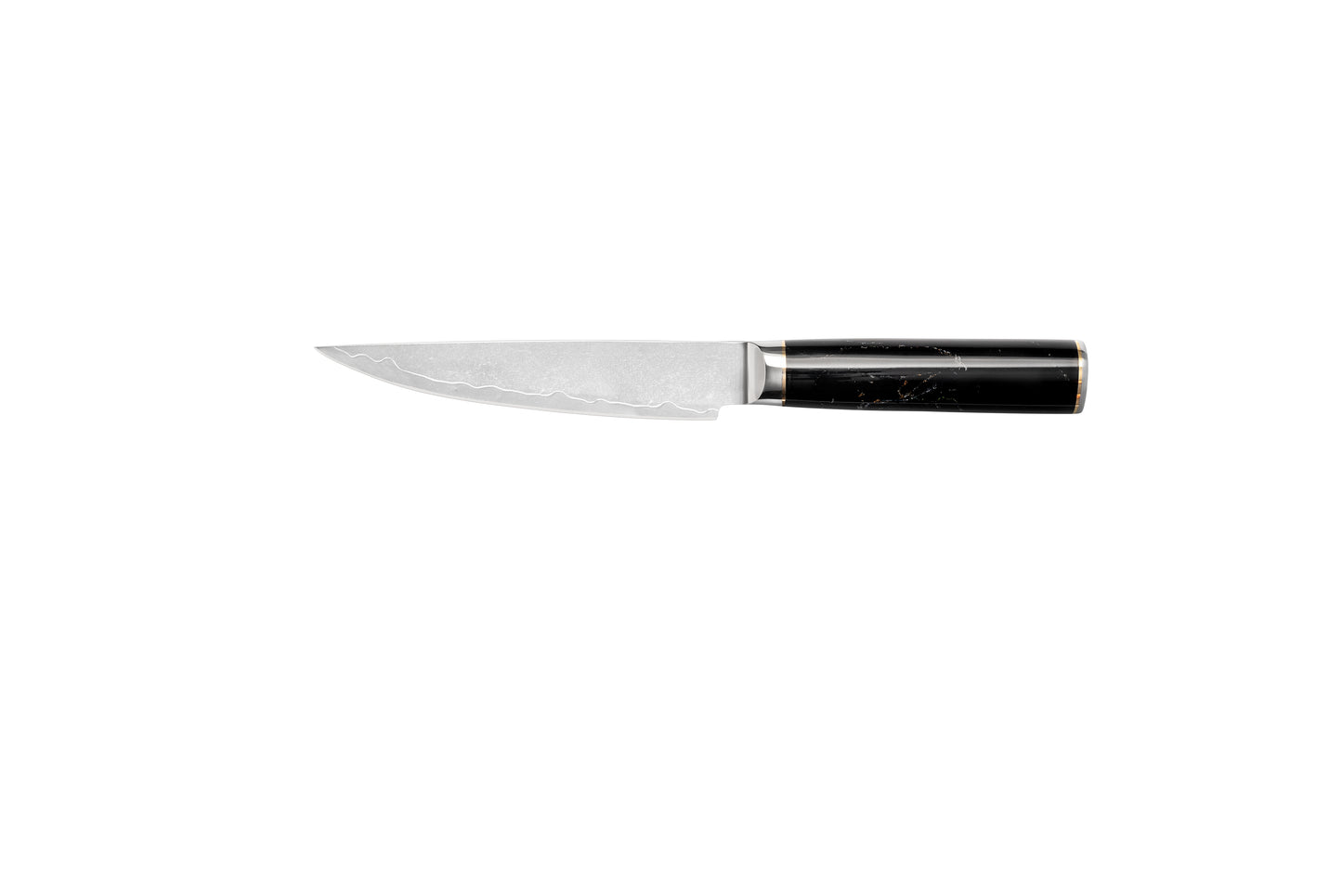 NOVA Series Imported Japanese Damascus AUS10 Steel, 3 Layers Blade Black Resin with Colors Handle Chef Knife Knife Set