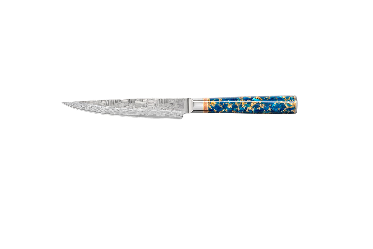 NAVY STORM Damascus VG10 Steel, 67 Layers Blade Resin with Gold Foil Handle Chef Knife Knife Set